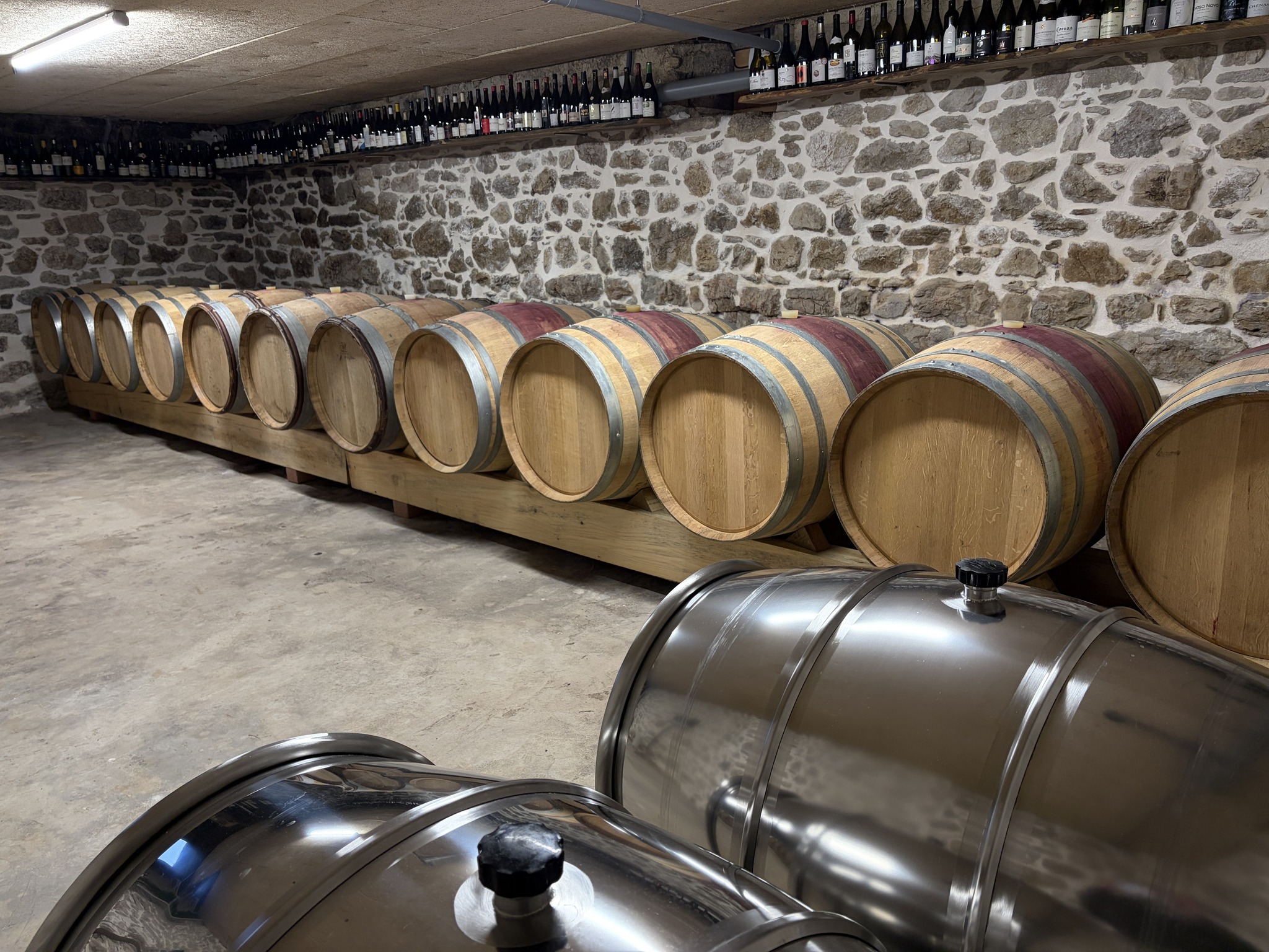 Cave à barriques du Domaine Rondeau