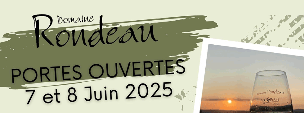 Bandeau des portes ouvertes 2025 du Domaine Rondeau